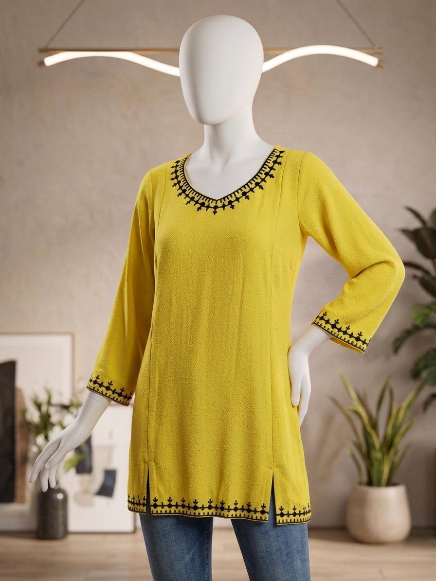 Imperial Glint Embroidered Kurti