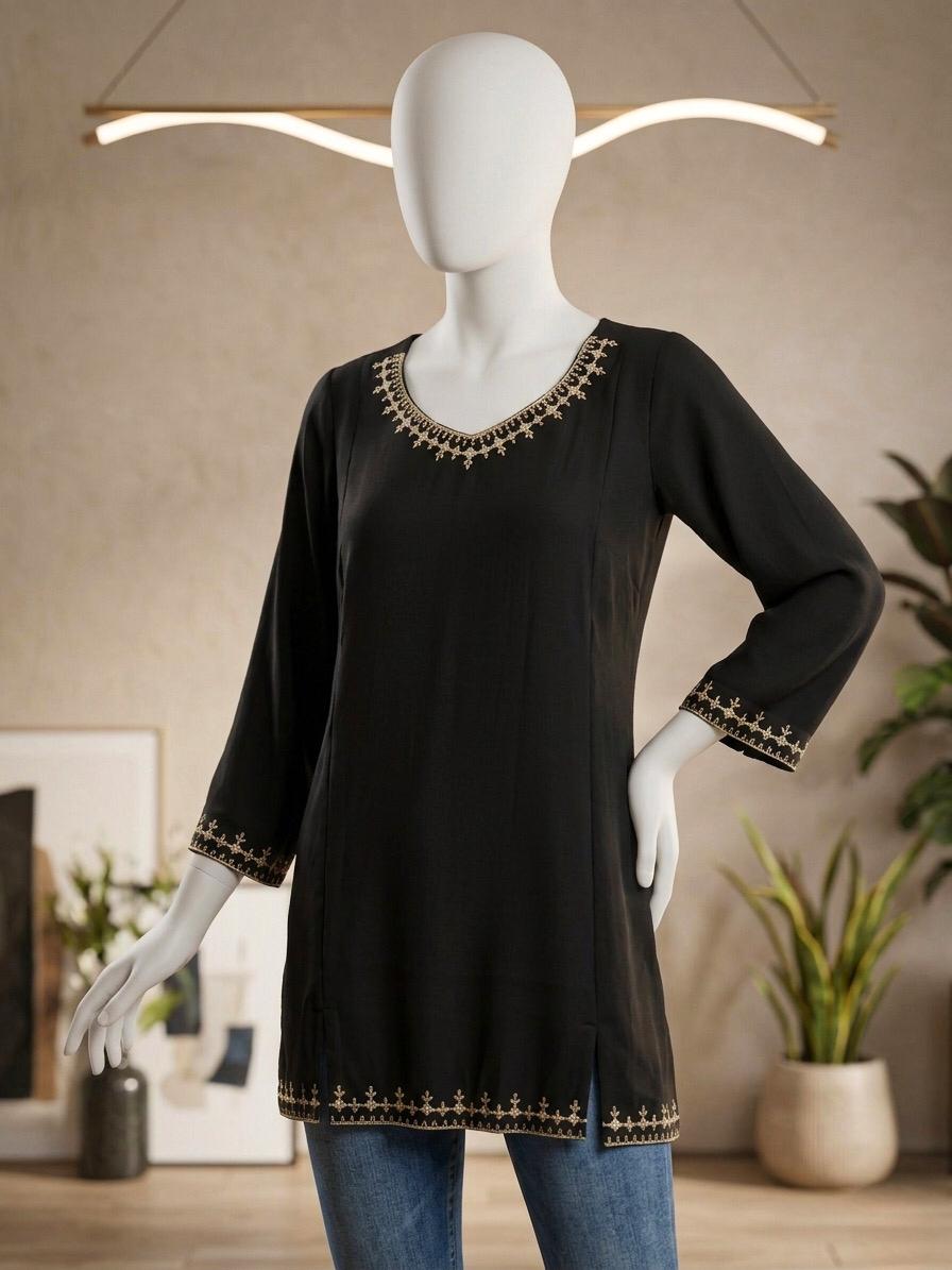 Imperial Glint Embroidered Kurti