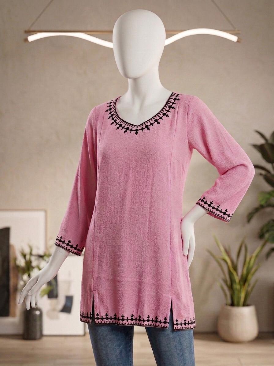 Imperial Glint Embroidered Kurti