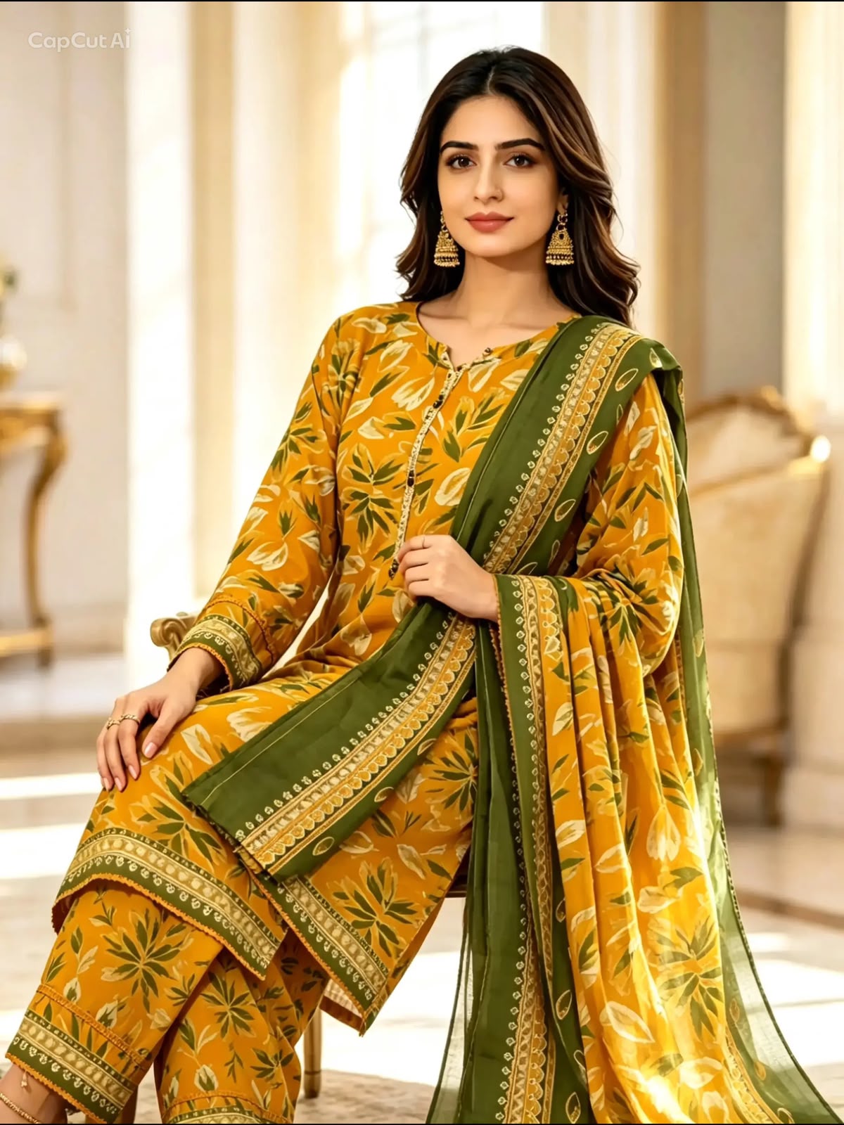 Women's 3-Piece Binsaeed Printed Lawn Suit