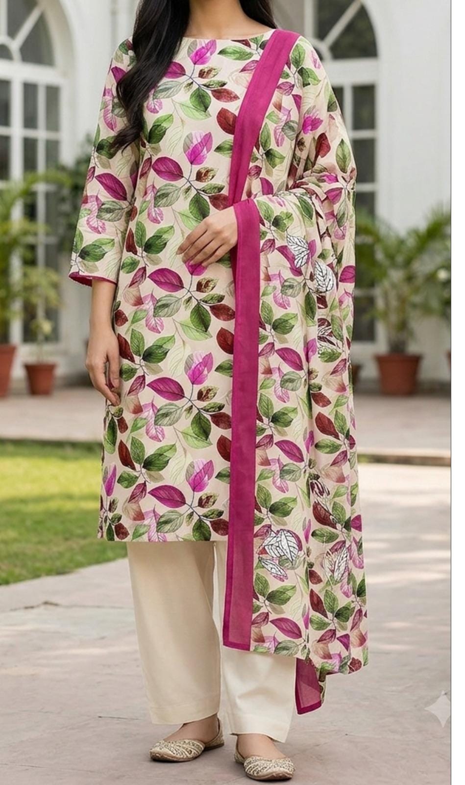 Shairobe Luxury Unstitched Lawn 3-Piece Suit