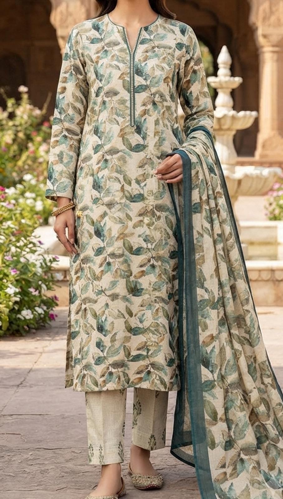Shairobe Luxury Unstitched Lawn 3-Piece Suit