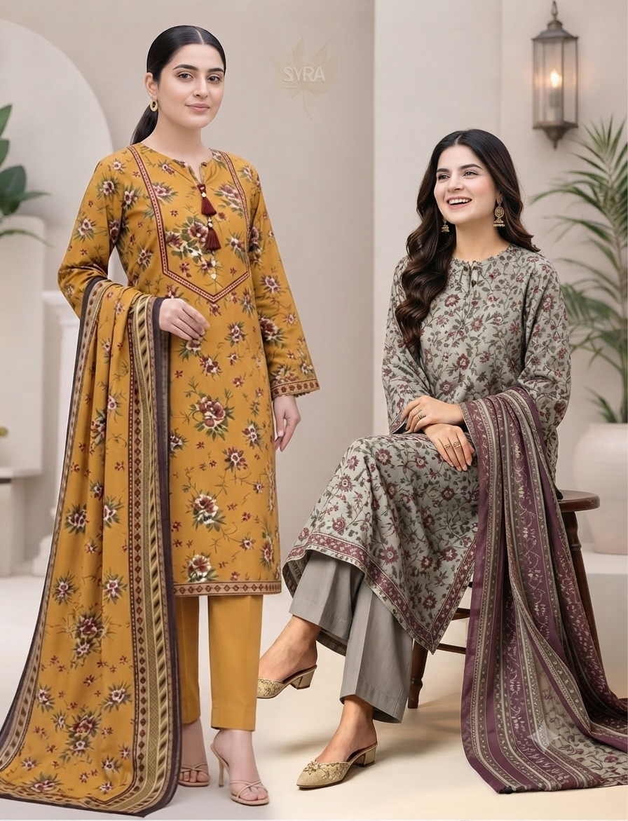 Women's 3-Piece Binsaeed Printed Lawn Suit