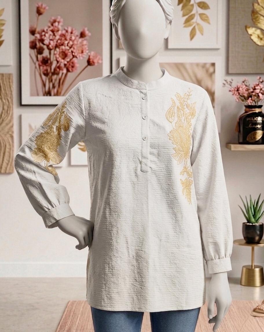 Meadow Elegance Embroidered Kurti