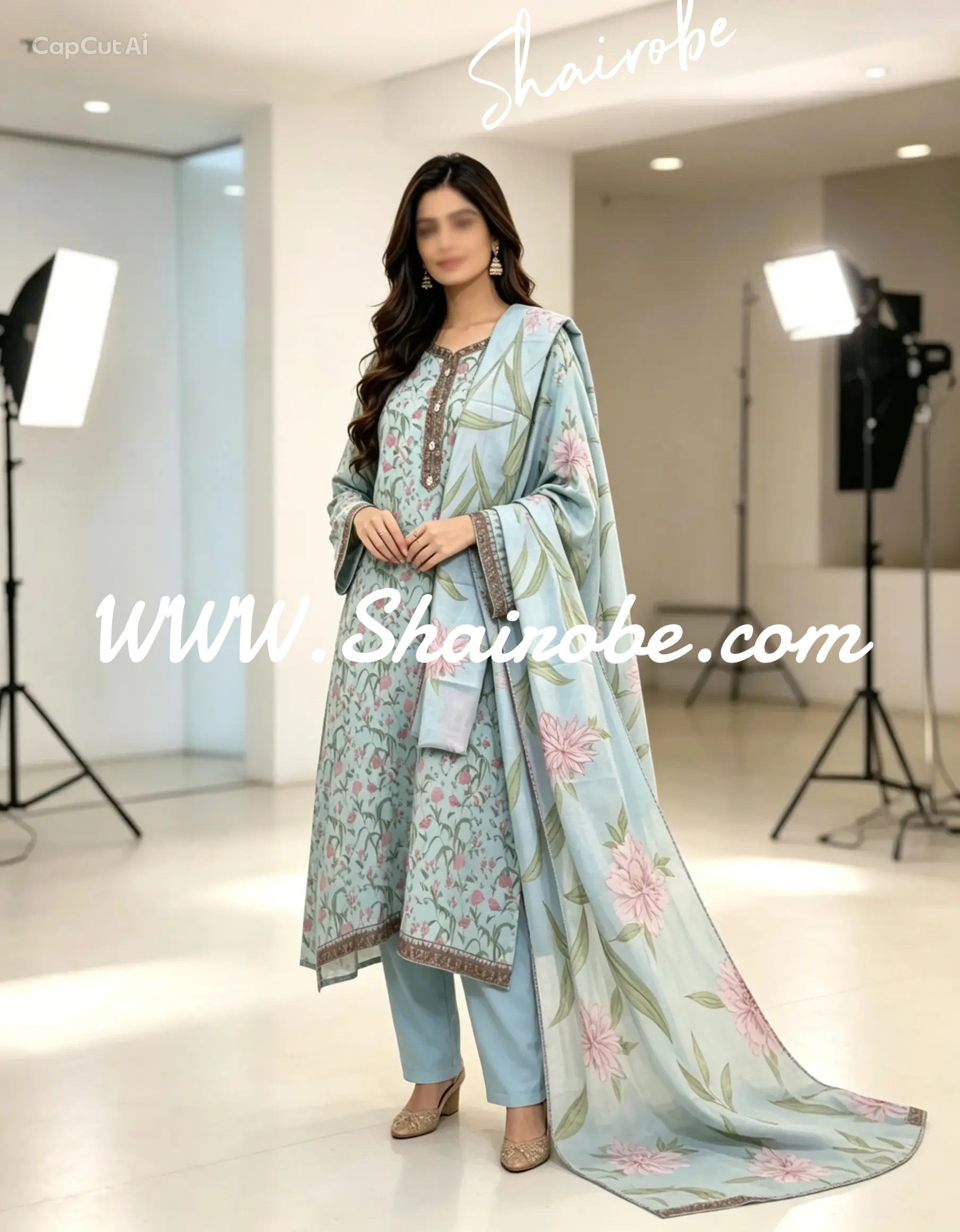 Women's 3-Piece Binsaeed Printed Lawn Suit