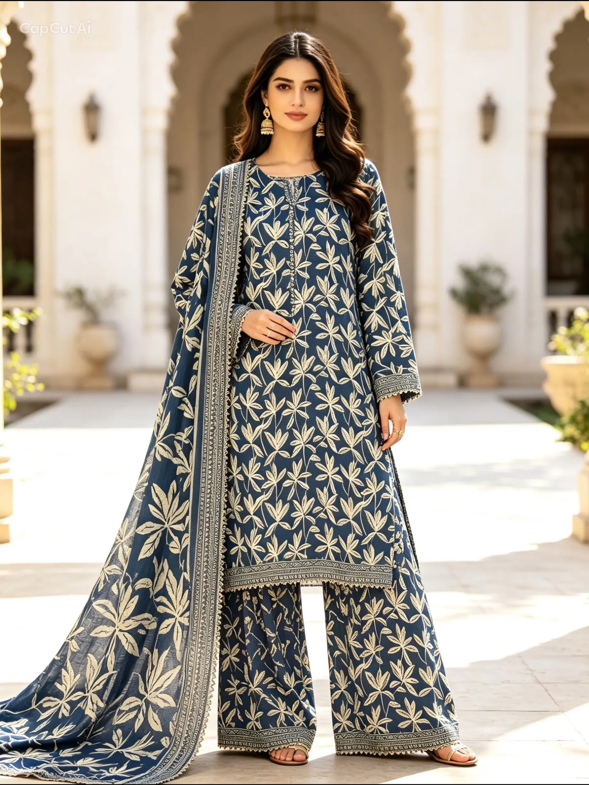 Women's 3-Piece Binsaeed Printed Khadar Suit