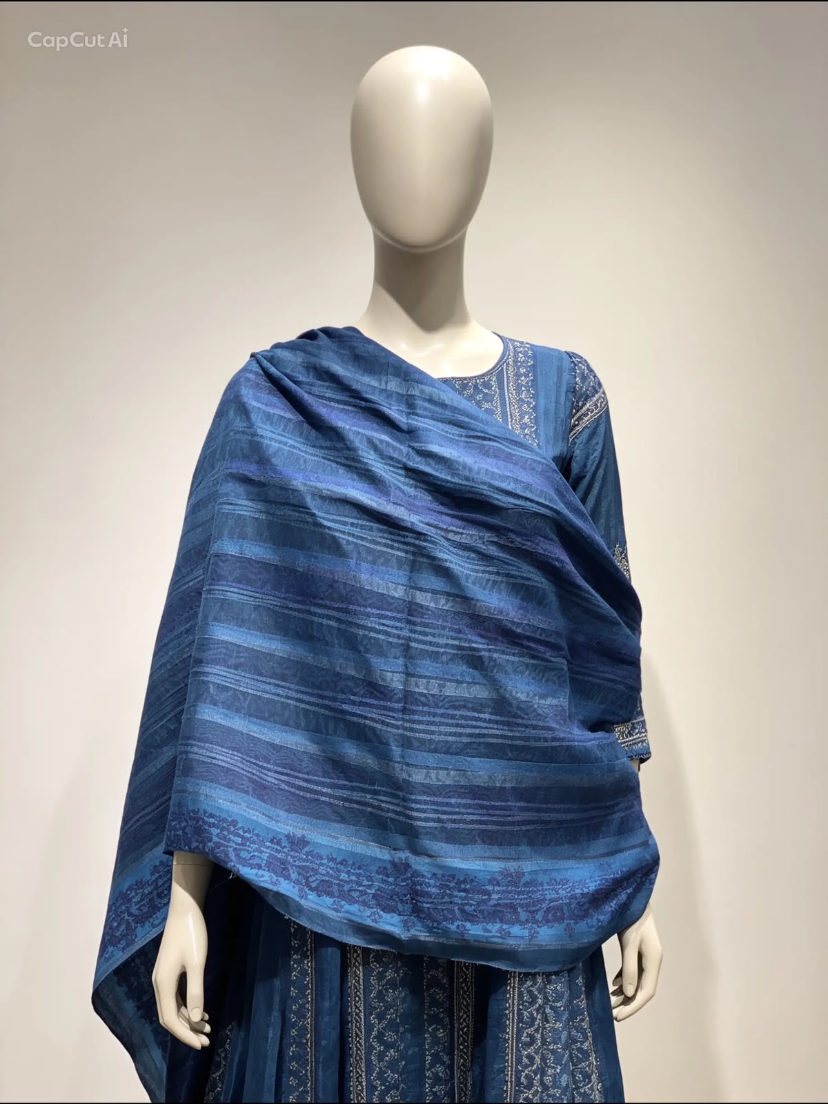 Midnight Azure Printed Dupatta