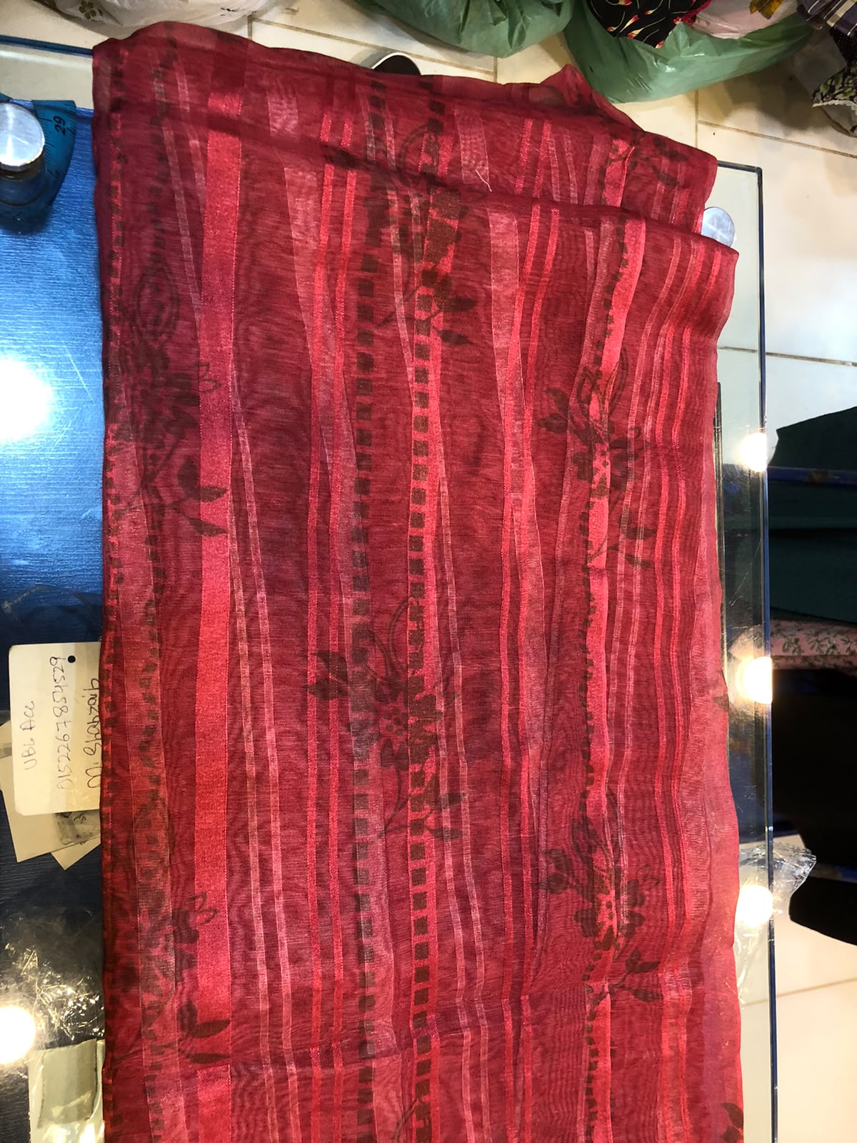 Crimson Elegance Printed Dupatta