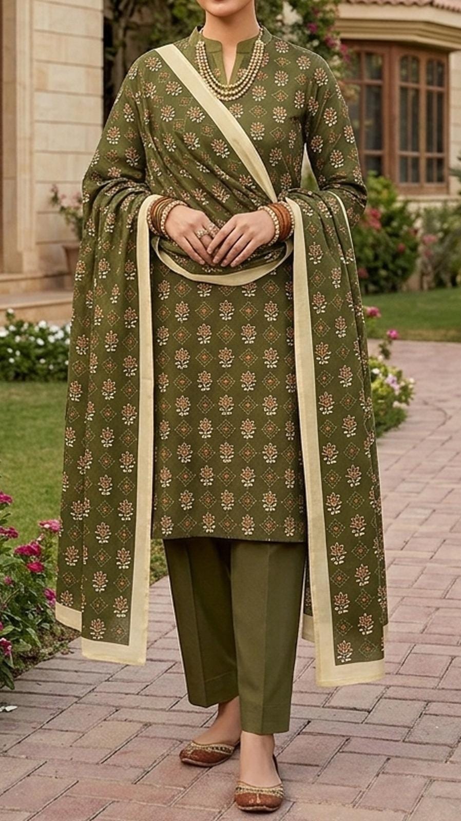 Shairobe Luxury Unstitched Lawn 3-Piece Suit