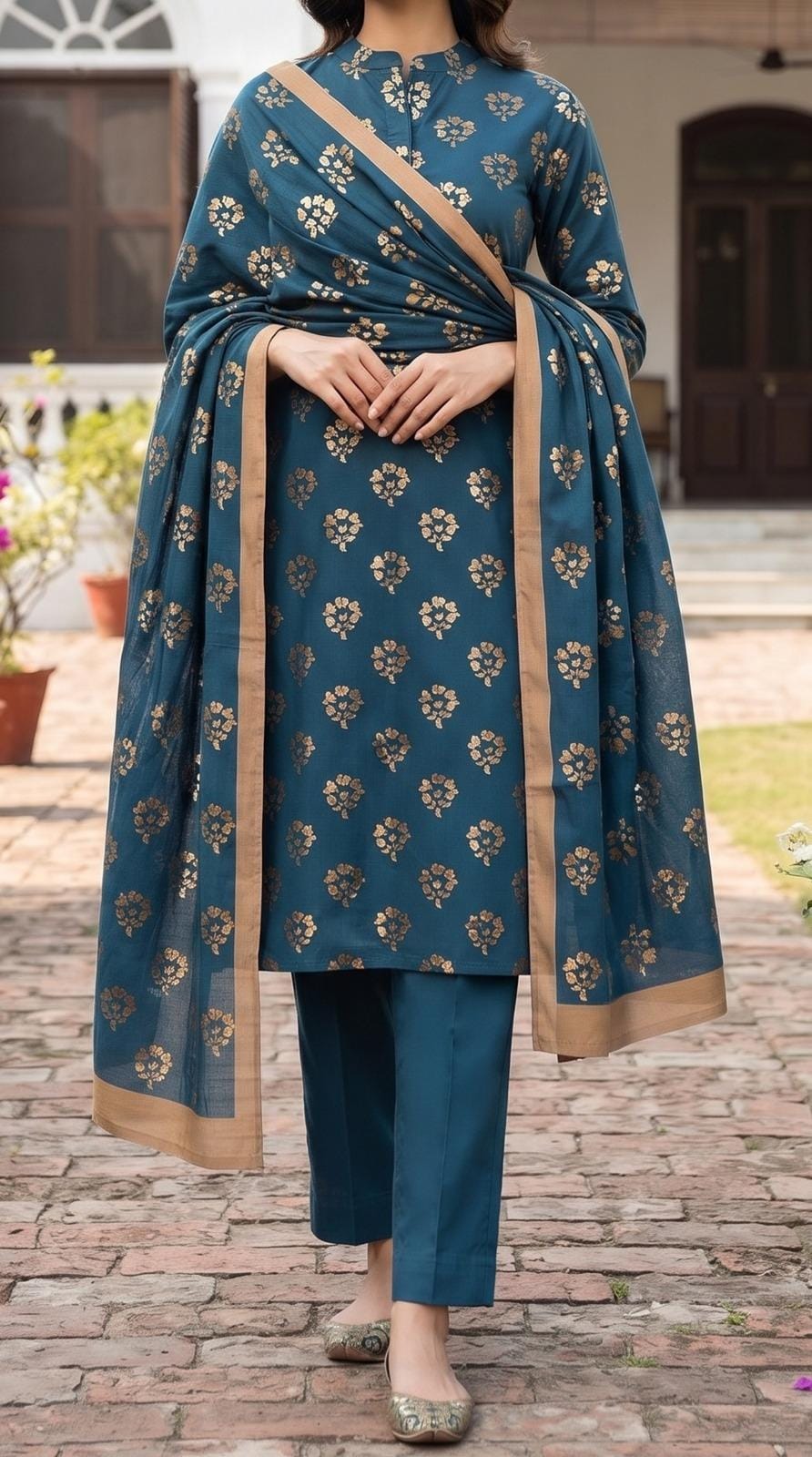 Shairobe Luxury Unstitched Lawn 3-Piece Suit