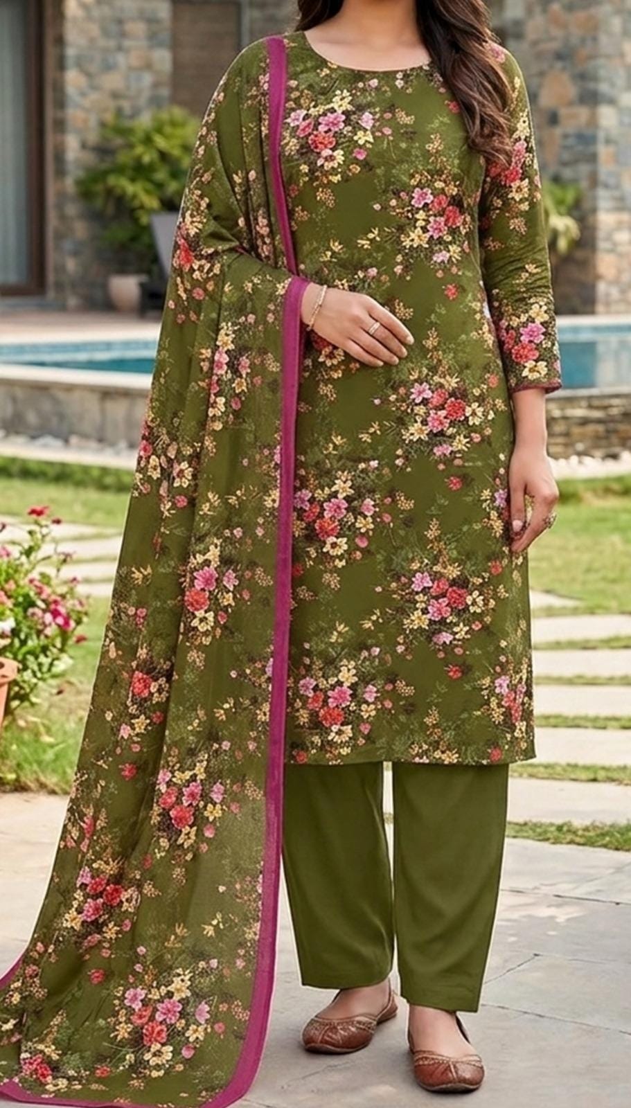 Shairobe Luxury Unstitched Lawn 3-Piece Suit