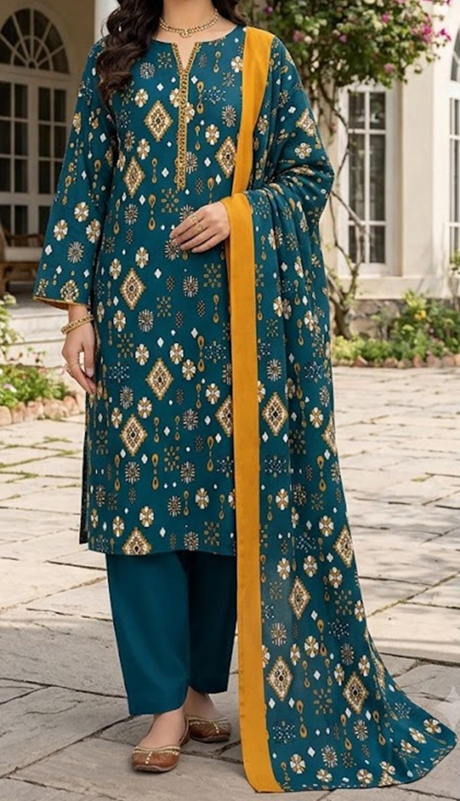Shairobe Luxury Unstitched Lawn 3-Piece Suit