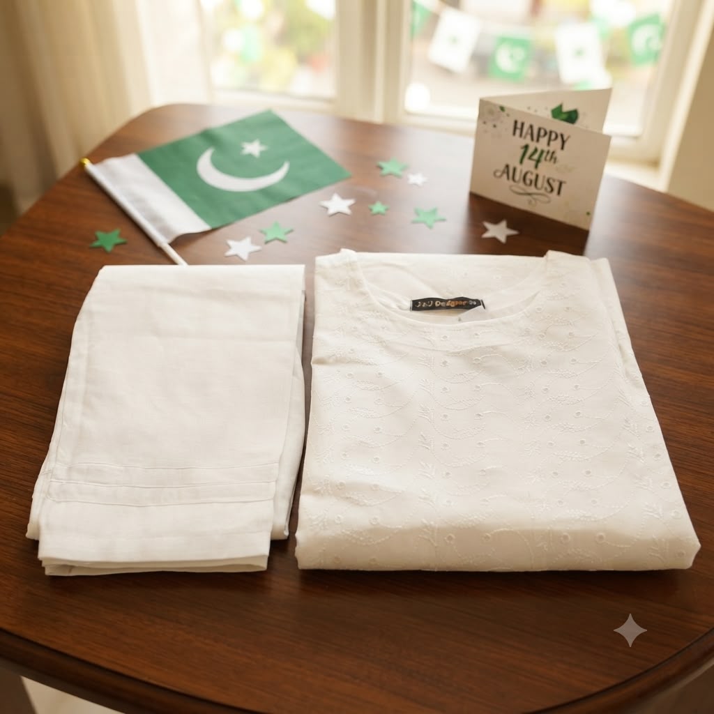 Girls White Chicken kari 2-Piece Suit