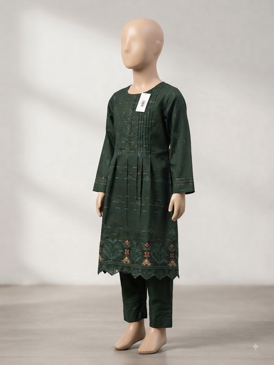 Girls Ag multi Embroidered 2-Piece Frockh Suit